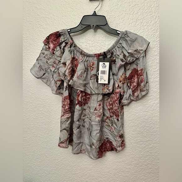 NWT Chaser Off Shoulder Bloom Heirloom Floral Blouse - Picture 4 of 6